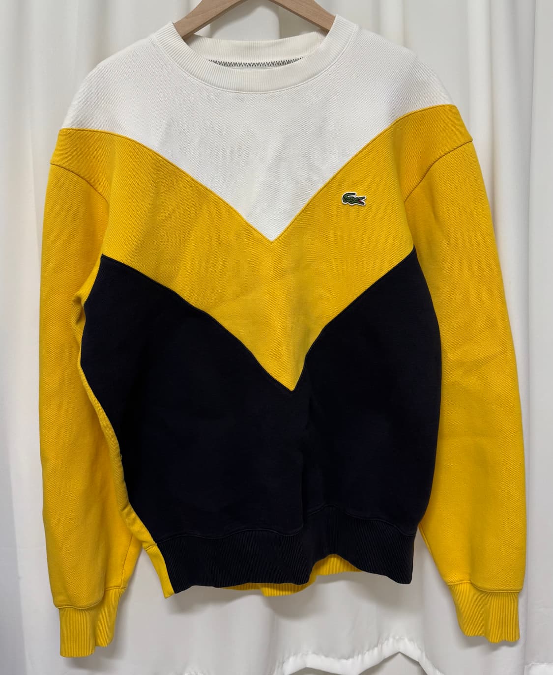 라코스테 브이컬러블럭 스웨트셔츠 상품이미지3