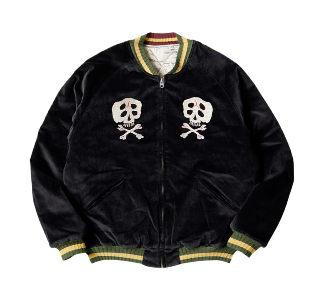 캐피탈 벨베틴 설파이드 수베니어 레인 스컬 자켓 블랙 상품이미지2