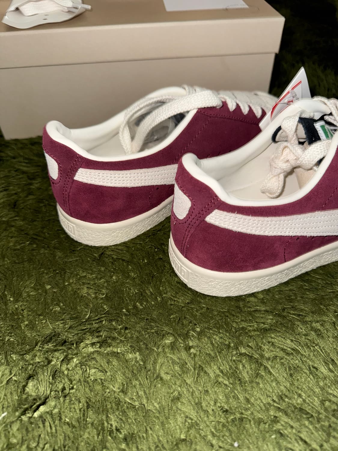 [280] 푸마 클라이드 OG 아카이브 퍼플 다크 재스퍼 아이보리 상품이미지6