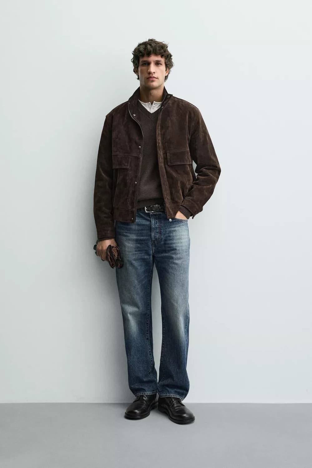 ZARA 리얼레더 스웨이드 자켓 상품이미지1