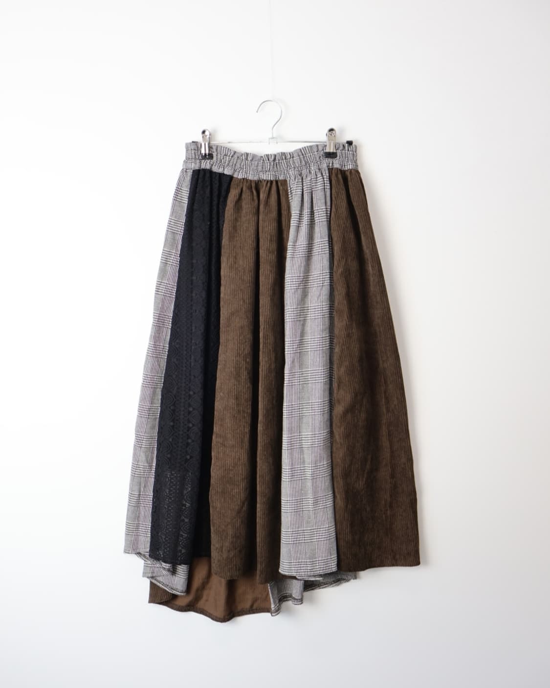 Jpn Asymmetrical Patchwork Plaid Skirt 상품이미지6