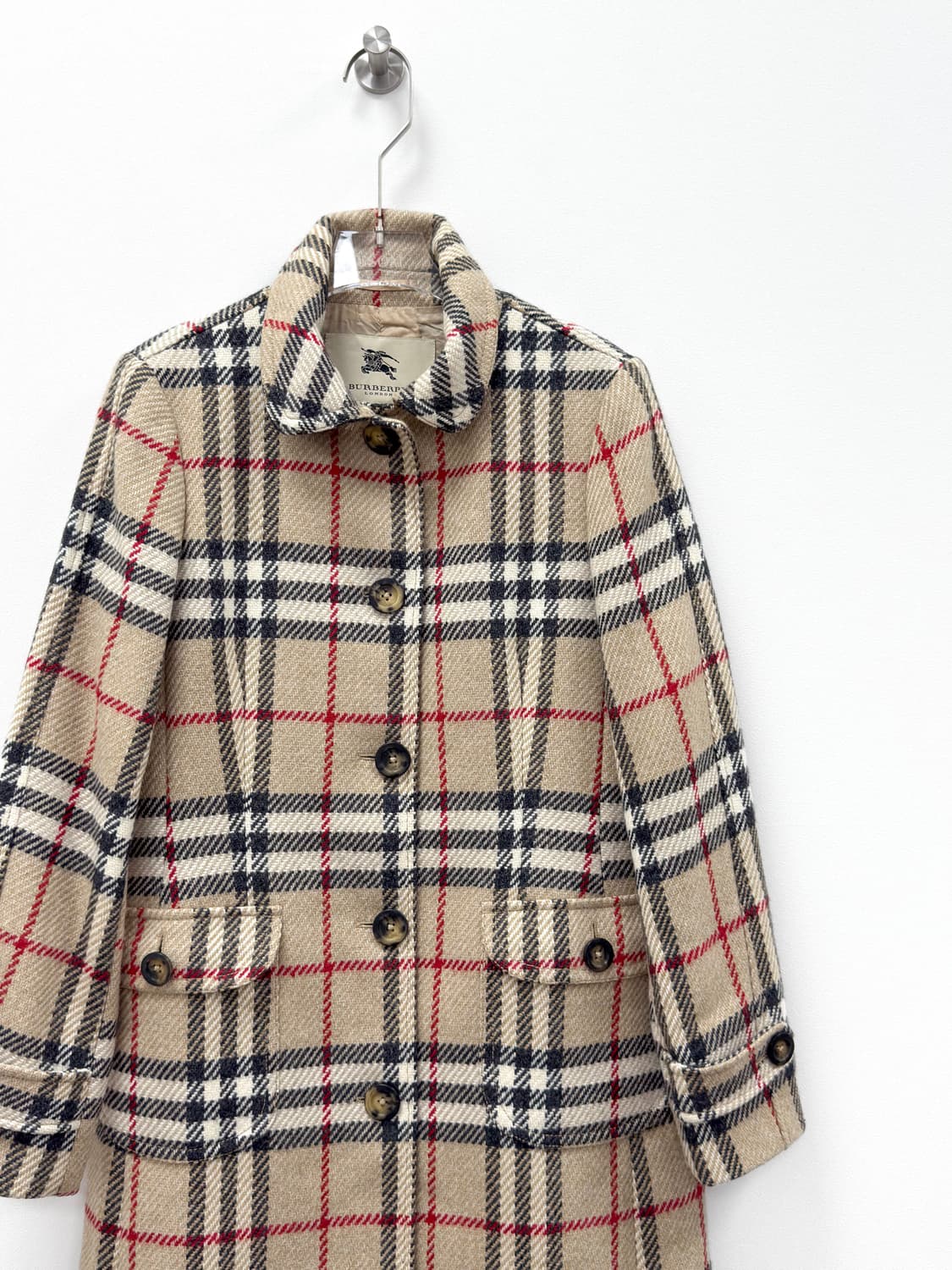 Burberry Nova Check Wool Coat Beige 상품이미지2