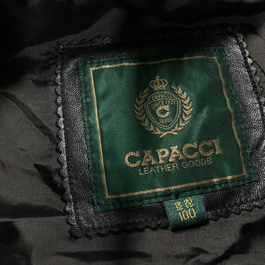 VTG 블랙 컬러 양가죽 봄버 자켓 상품이미지3