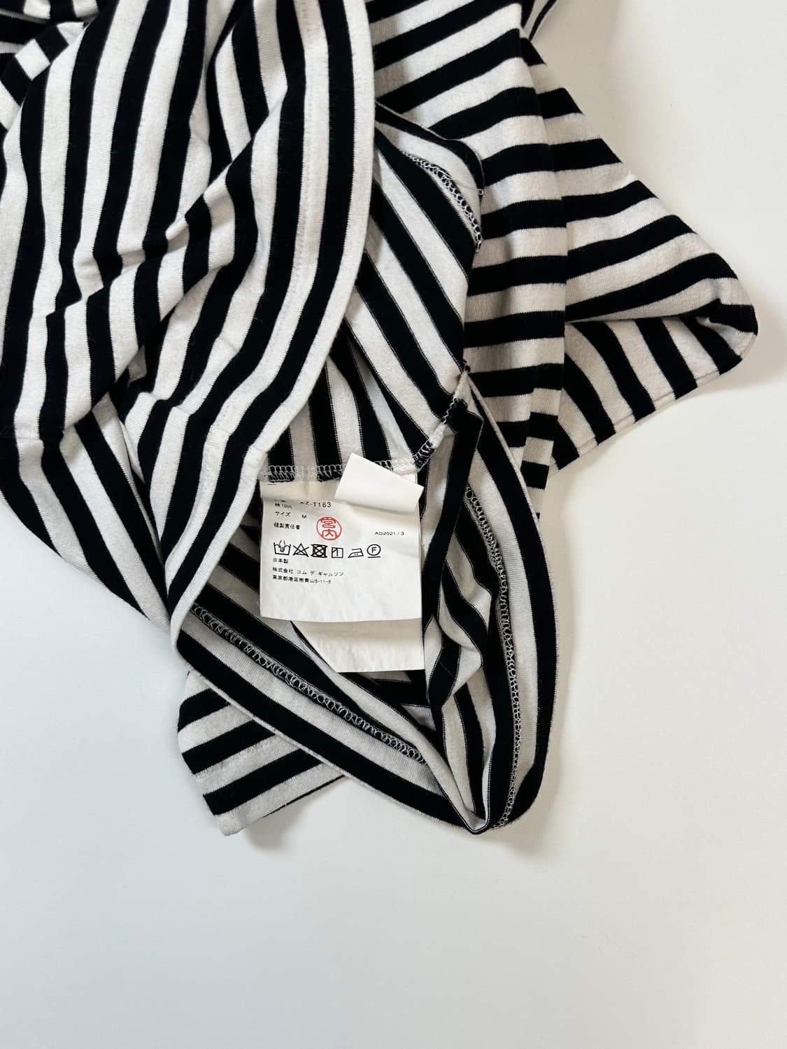 꼼데가르송 플레이 하트와펜 보더 롱슬리브 M  상품이미지4