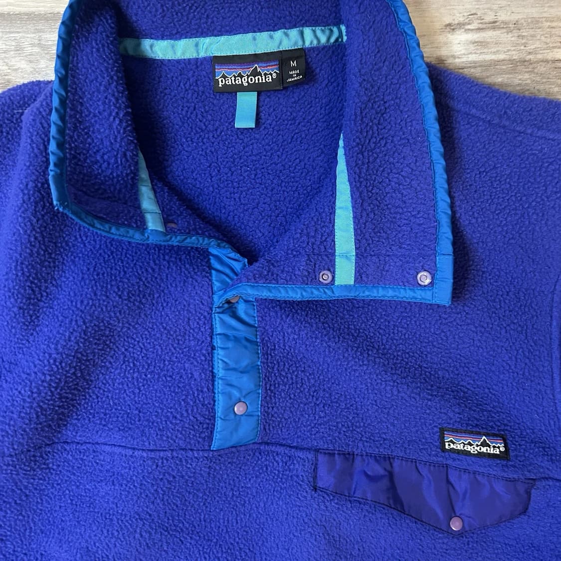 90s 파타고니아 신칠라 스냅-T 블루 자메이카 상품이미지2