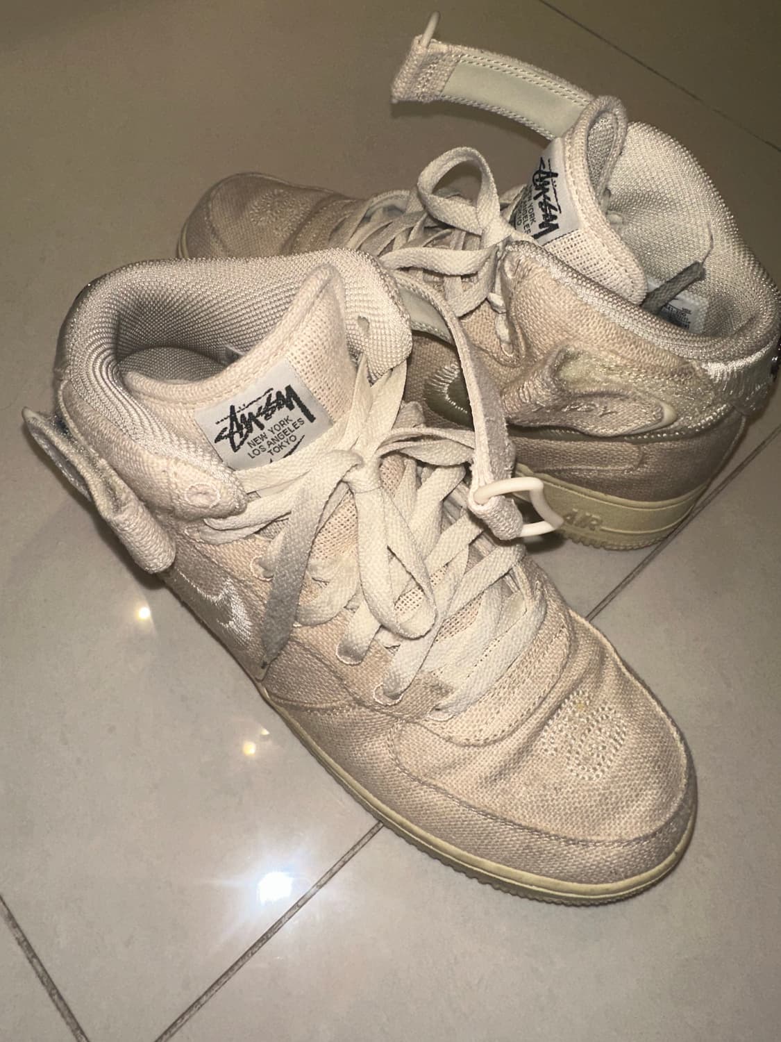 Nike x Stussy 에어포스 1 '07 Mid SP Fossil 상품이미지1