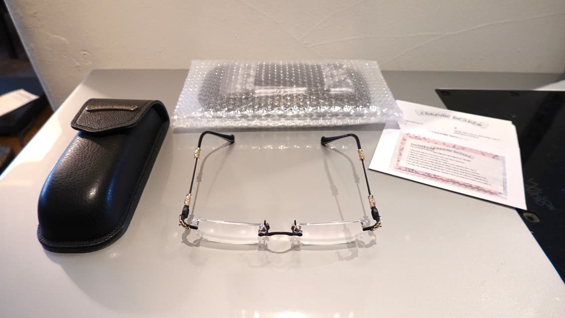 크롬하츠 필스3  블랙/골드 MBK/18KGP 무테안경 상품이미지3