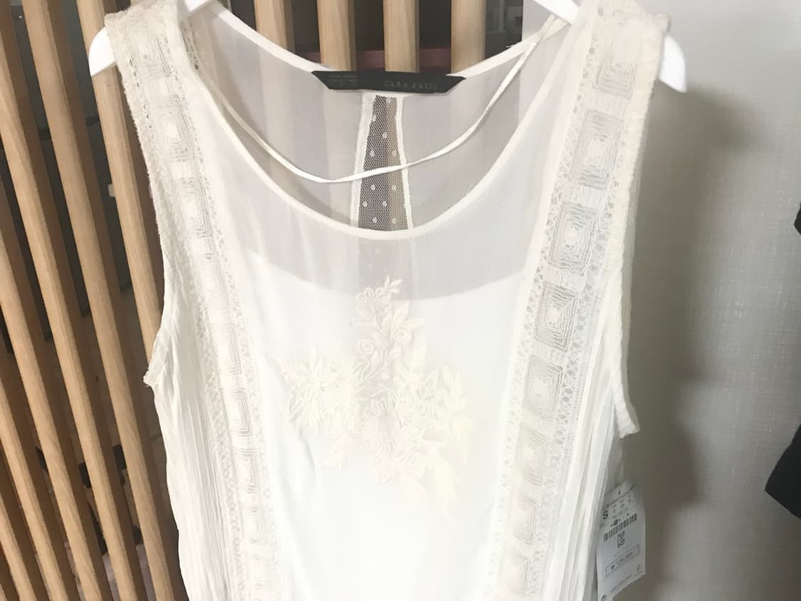ZARA 자수 시스루 원피스 상품이미지5