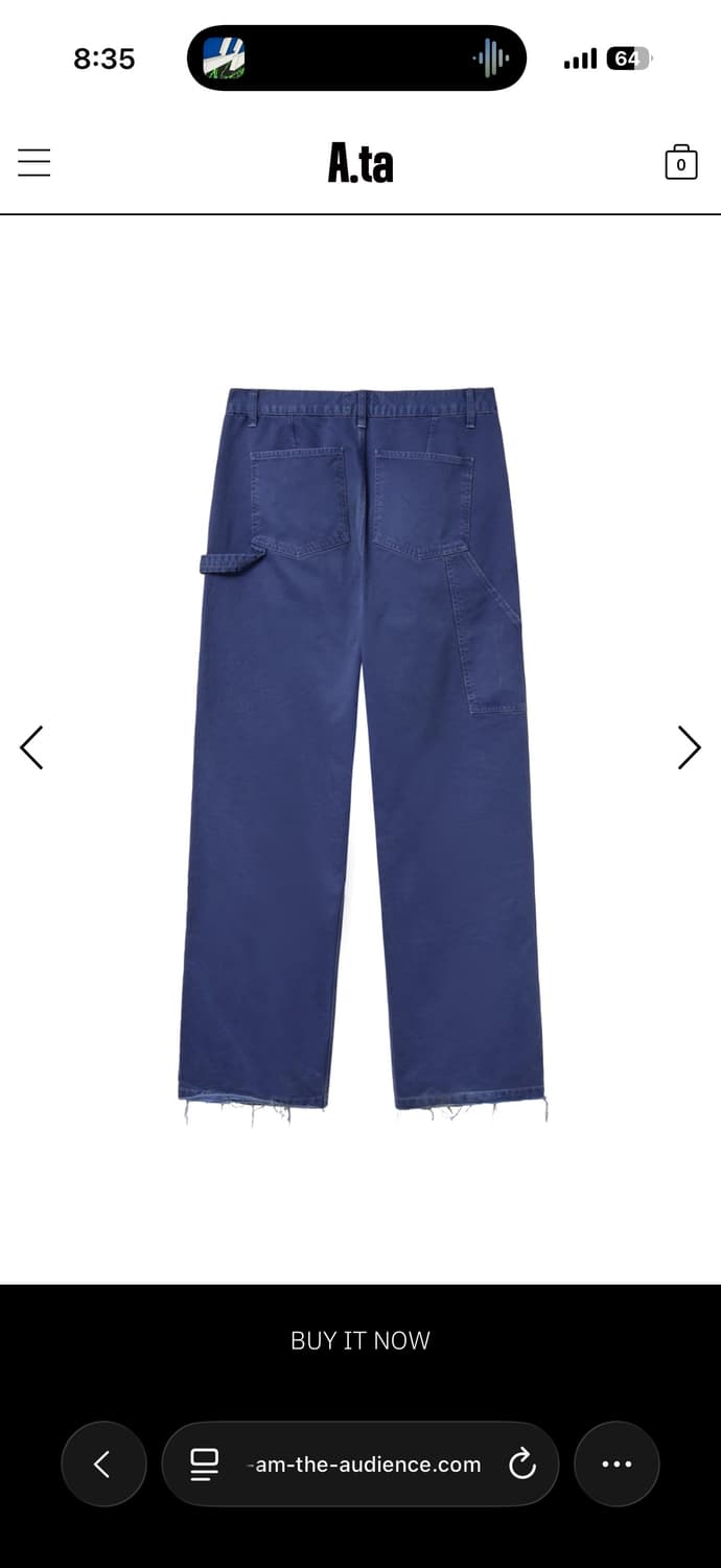 에이타 컷오프 카펜터 팬츠 블루 S사이즈 상품이미지2