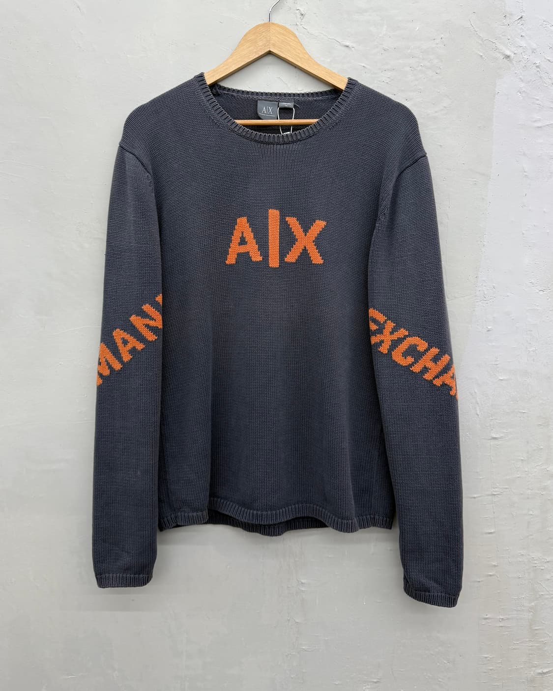 아르마니 익스체인지 00s 엠브로이더리 코튼 니트 상품이미지1