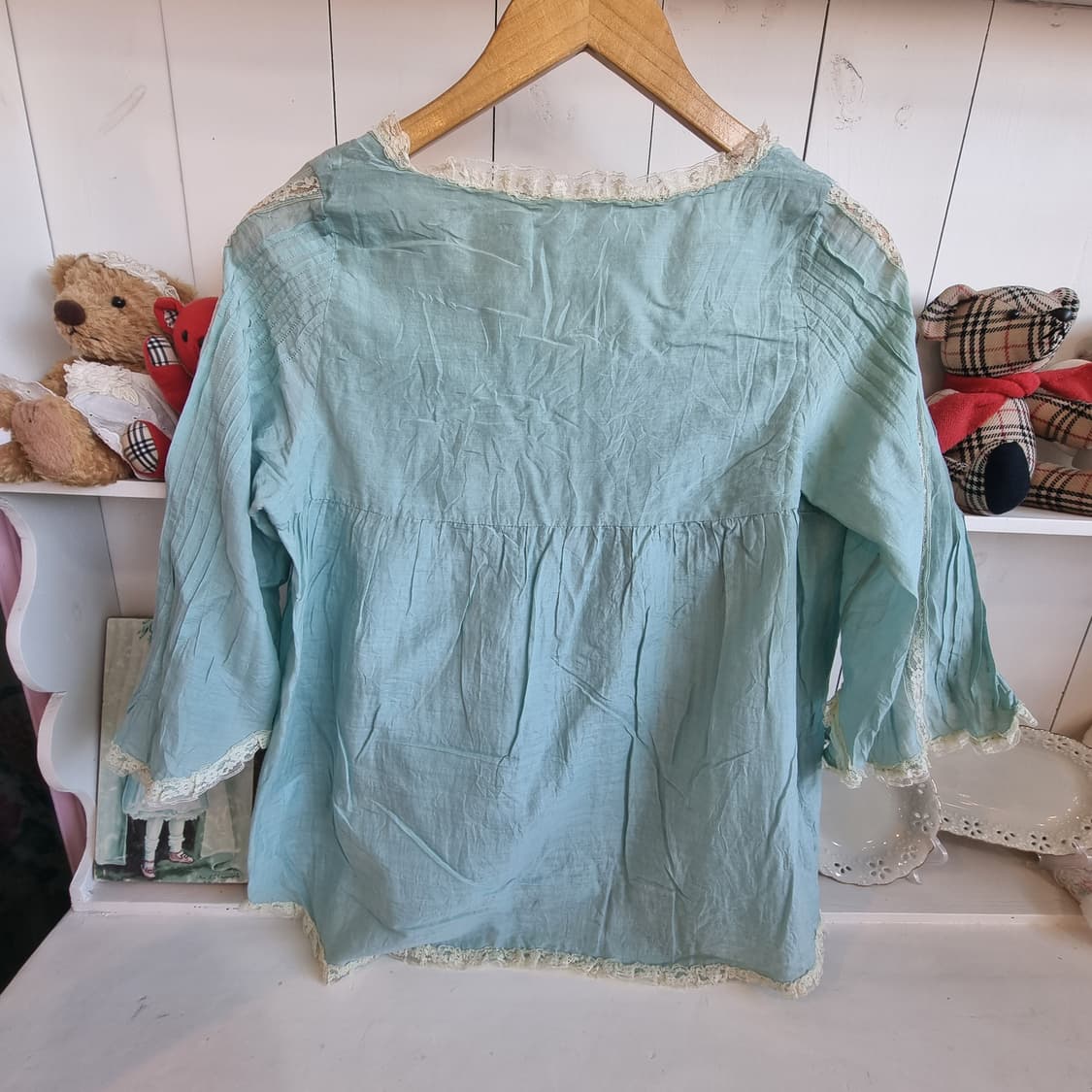 레이스 핀턱 블라우스/튜닉 상품이미지5