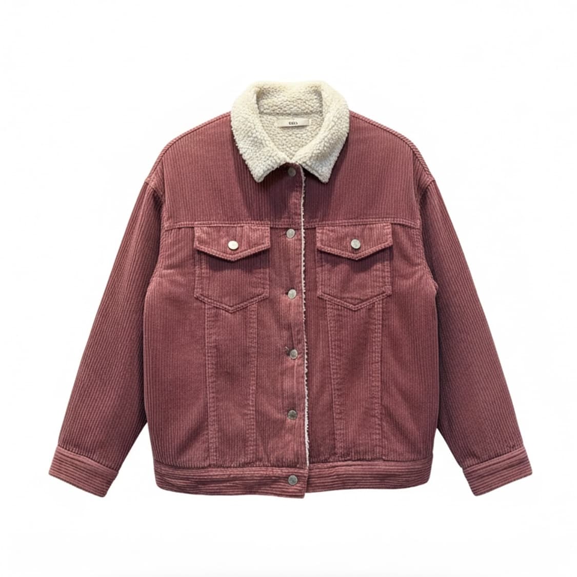 GRL 지알엘 코듀로이 쉐르파 트러커 자켓 세미크롭 디테일 핑크 상품이미지1