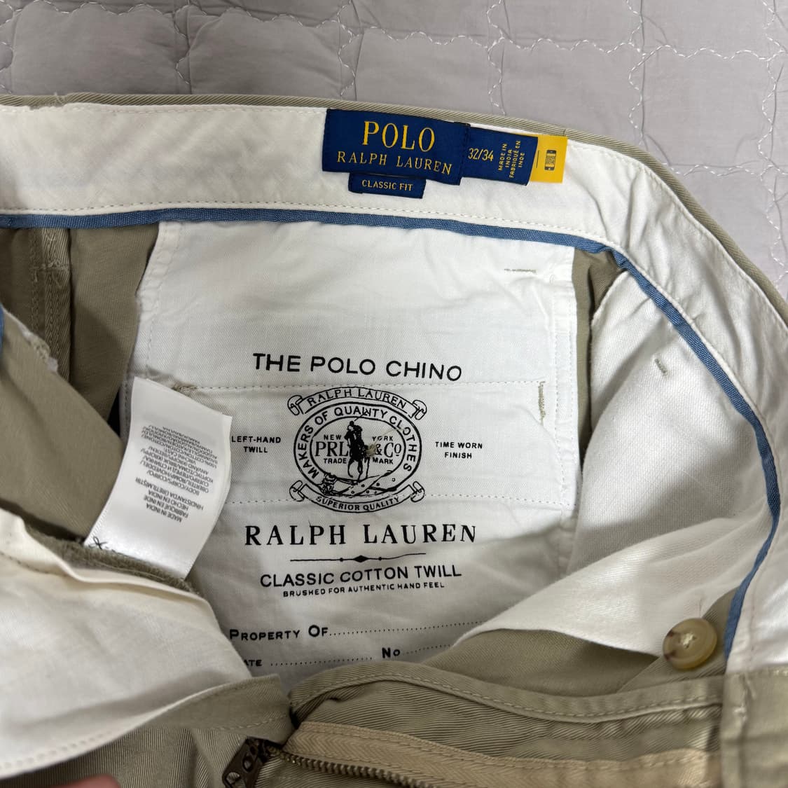 폴로 랄프로렌 클래식핏 치노 카키베이지 32 상품이미지3