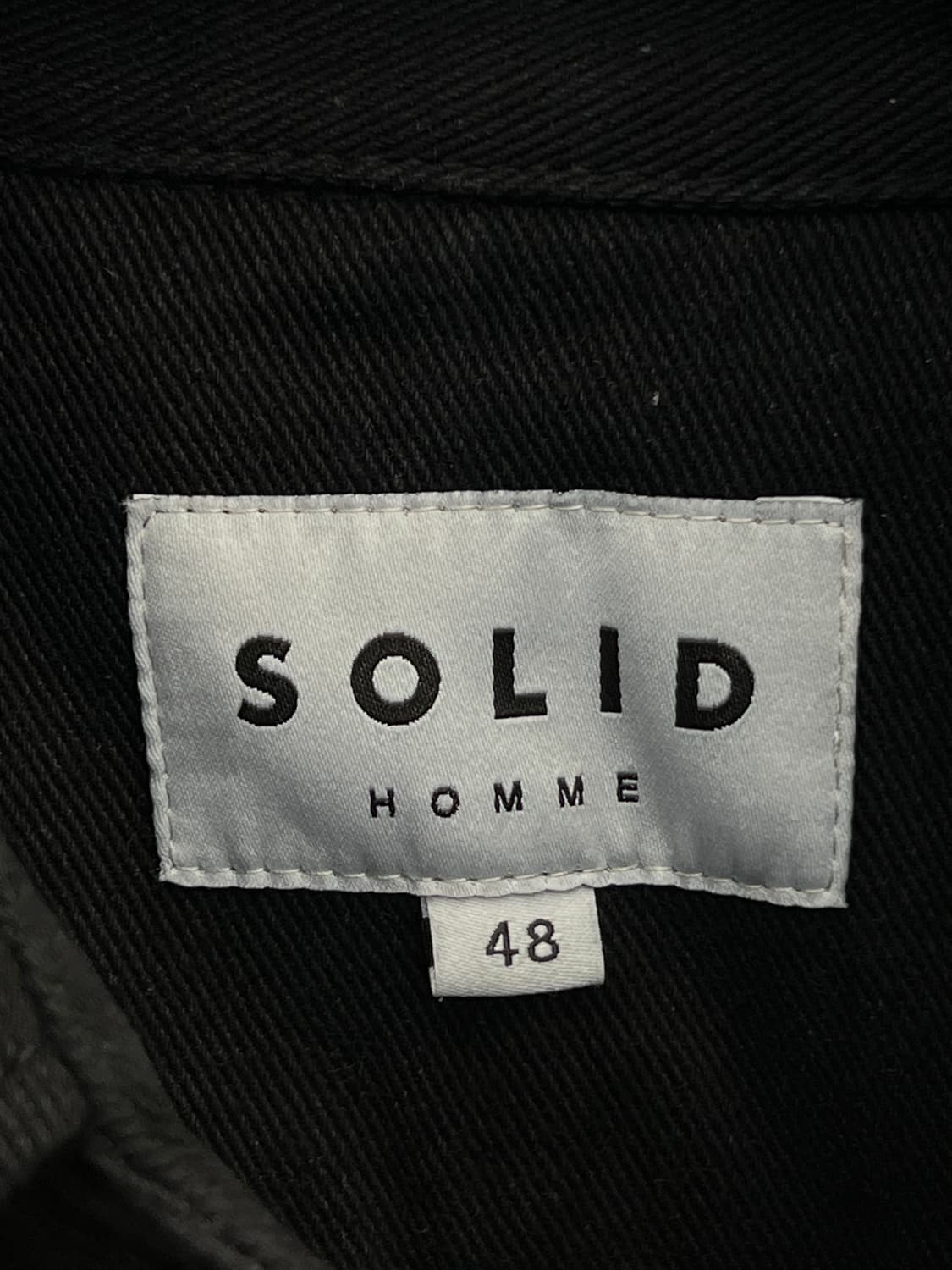 솔리드옴므 빅로고 데님 셔츠 자켓 / 블랙 상품이미지7