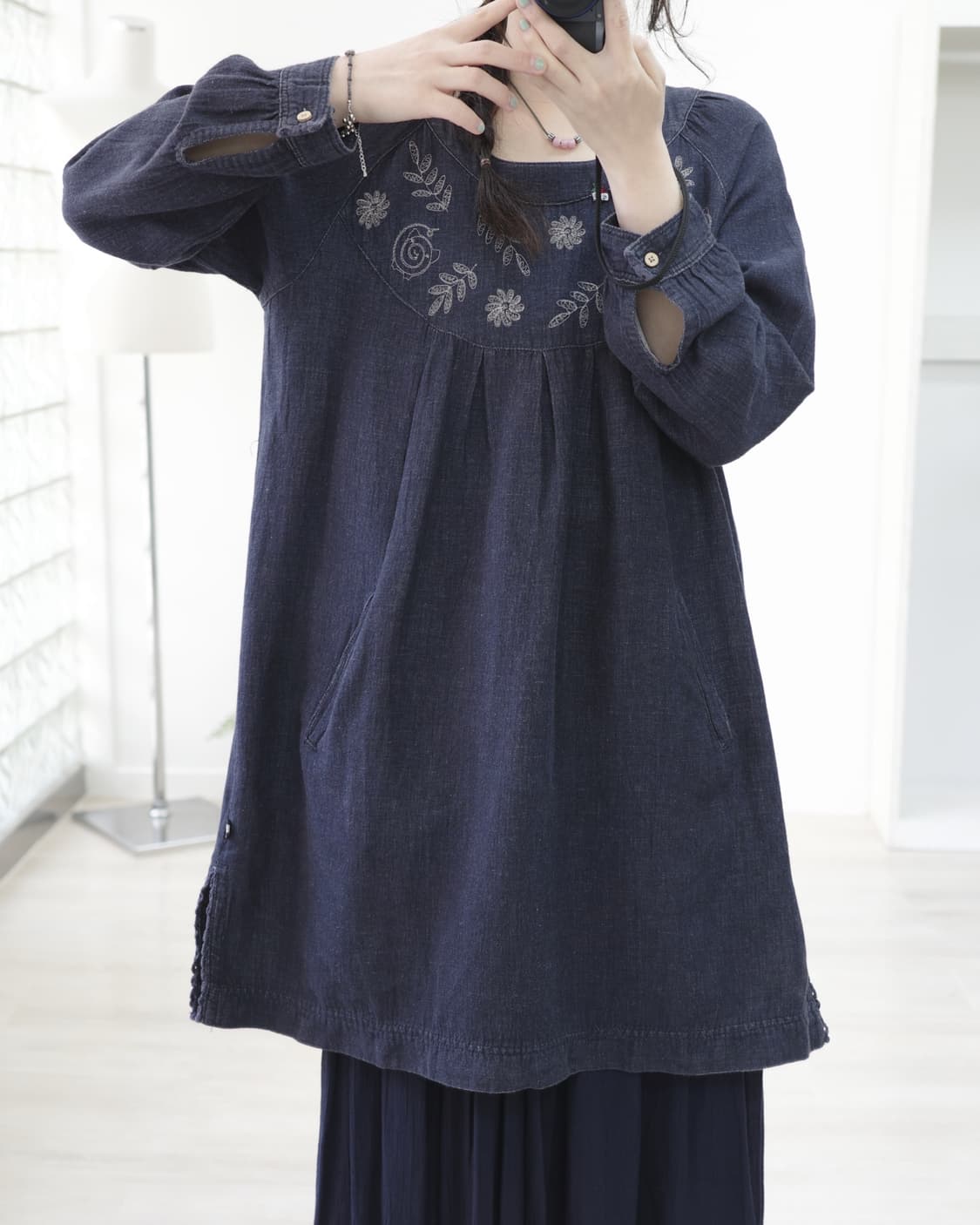 Drug store denim one-piece 상품이미지9