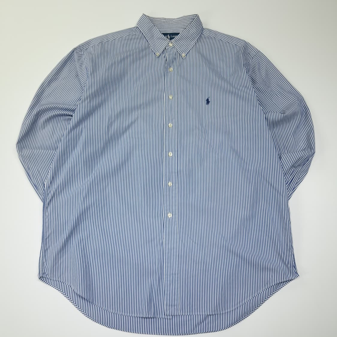 CL660 2XL 폴로 90s 홍콩판 블루 스트라이프 셔츠 남방 상품이미지1