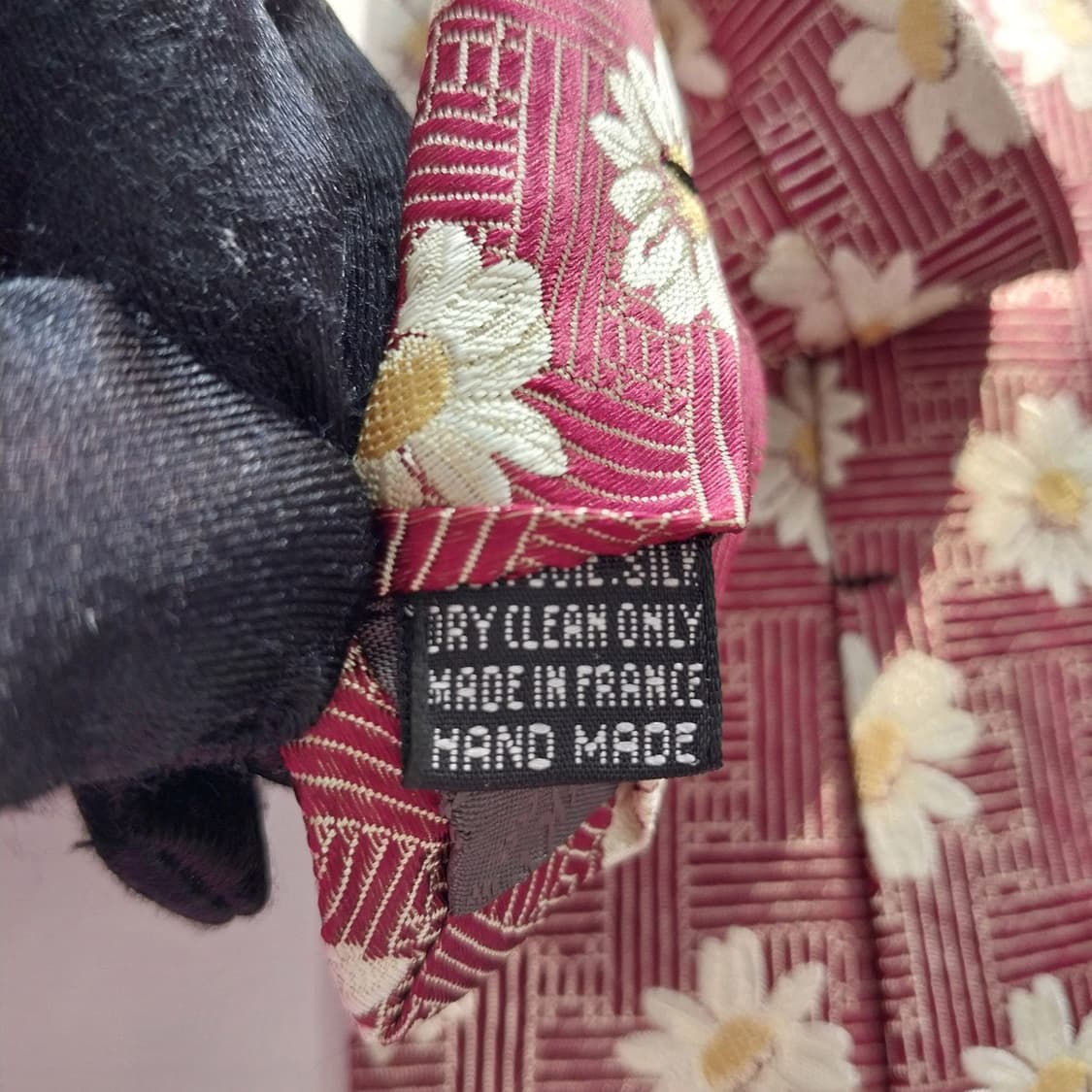 소니아 리키엘 실크 플라워 자카드 넥타이 9.5cm A+등급 K1366
 상품이미지10