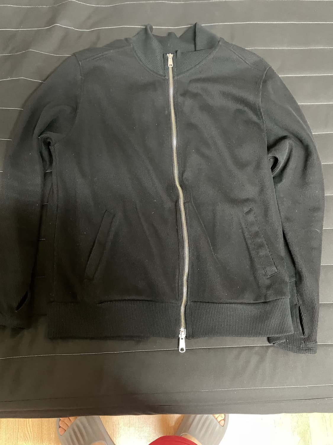 PANNEL KNIT ZIP UP (BLACK) 상품이미지5