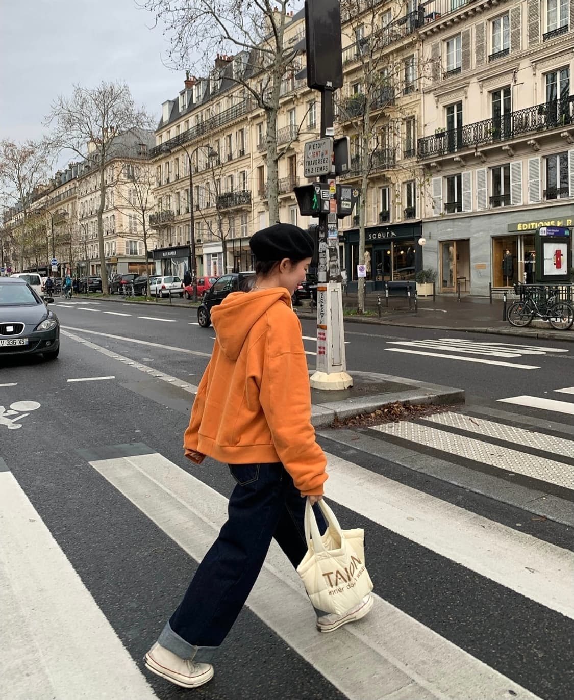 리넨느 weldon 2way hoodie zip-up orange 상품이미지1