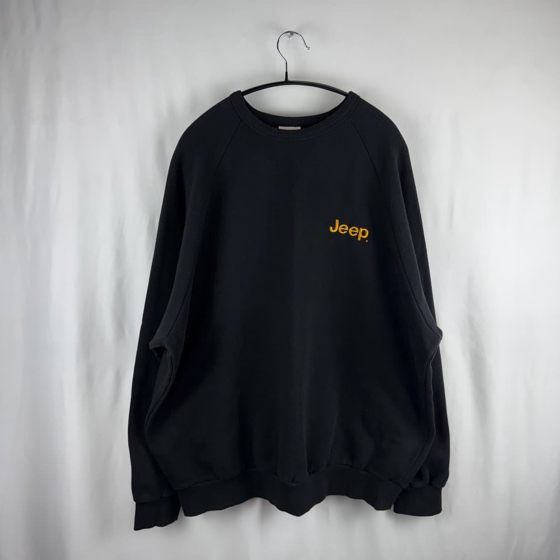 XL) 지프 백로고 맨투맨 블랙 상품이미지2