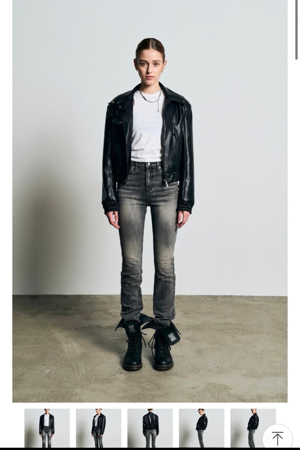 보헤미안서울 high waist straight fit jean gray 상품이미지1