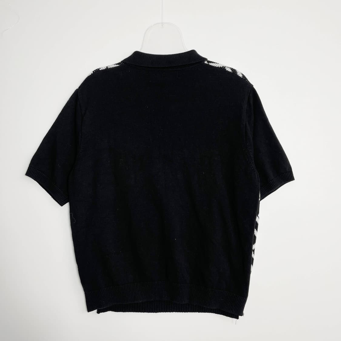 E2 LMC 위빙 패턴 니트 폴로 셔츠 블랙 M사이즈 상품이미지3