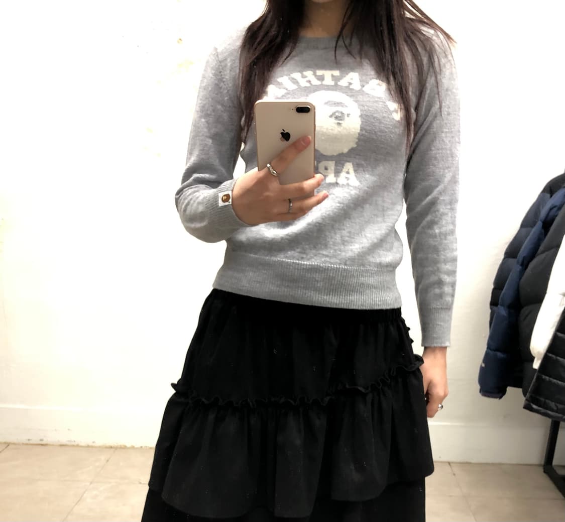 딱붙핏!!!! 베이프 그레이 니트 상품이미지2