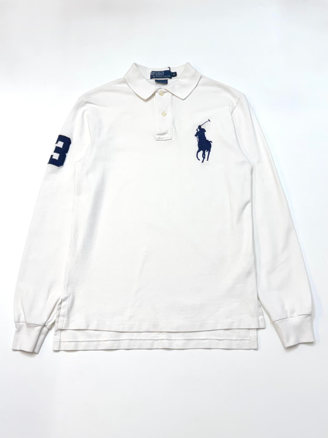 Polo 폴로 랄프로렌 빅포니 화이트 PK 카라 긴팔 티 상품이미지1