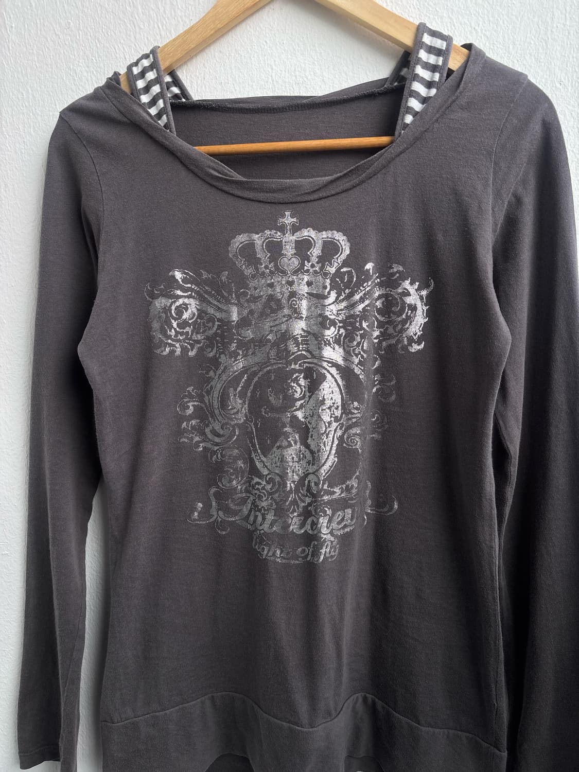 Vintage Graphic Stripe Layered Long Slee 상품이미지4