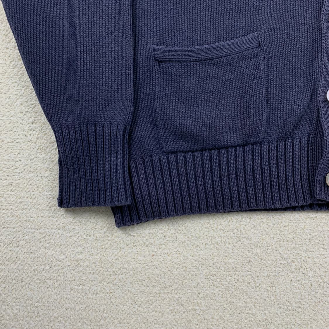 90s 폴로 랄프로렌 포니로고 코튼 가디건 네이비 상품이미지5
