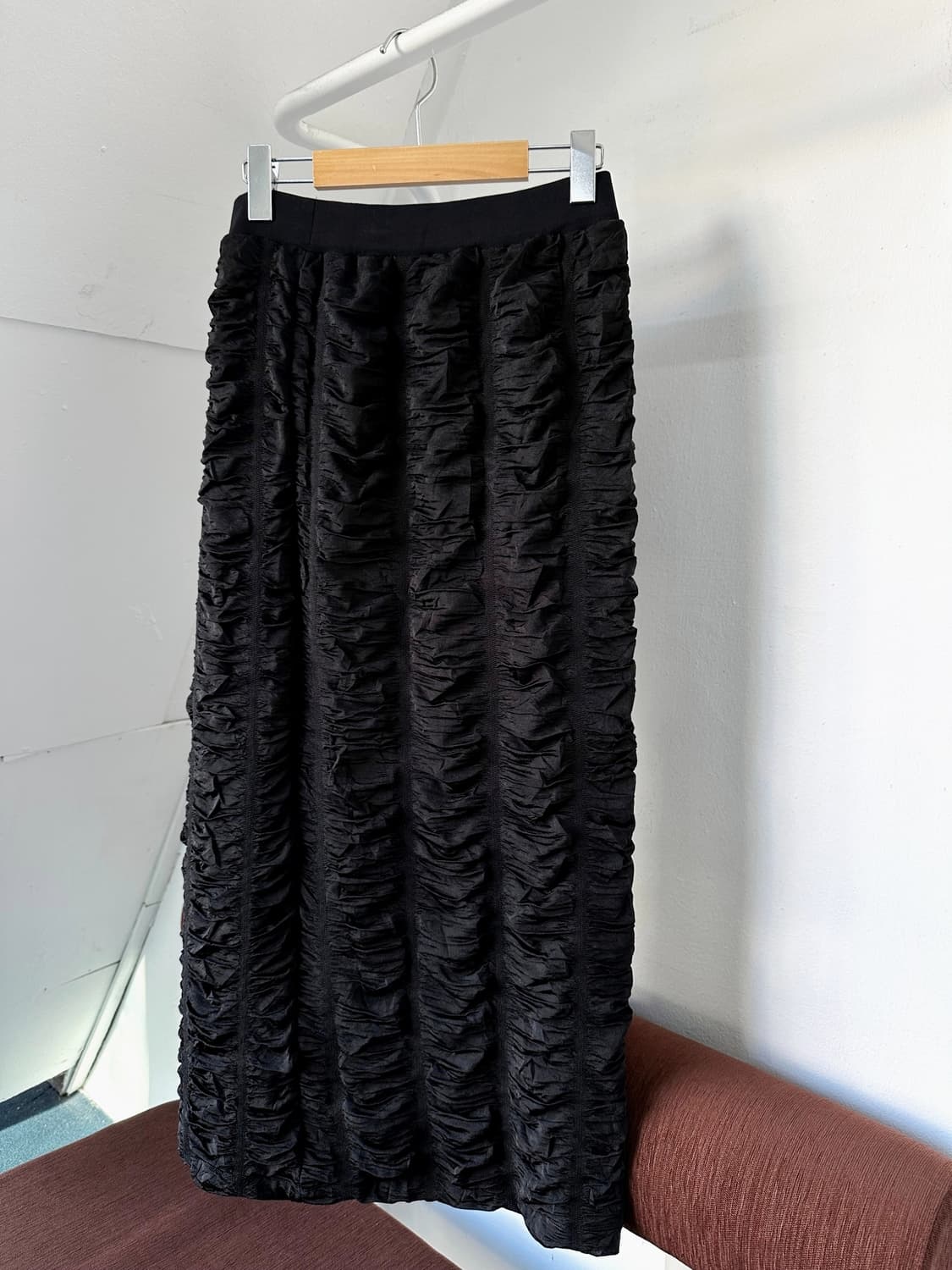 Volume shirring design long skirt 상품이미지6
