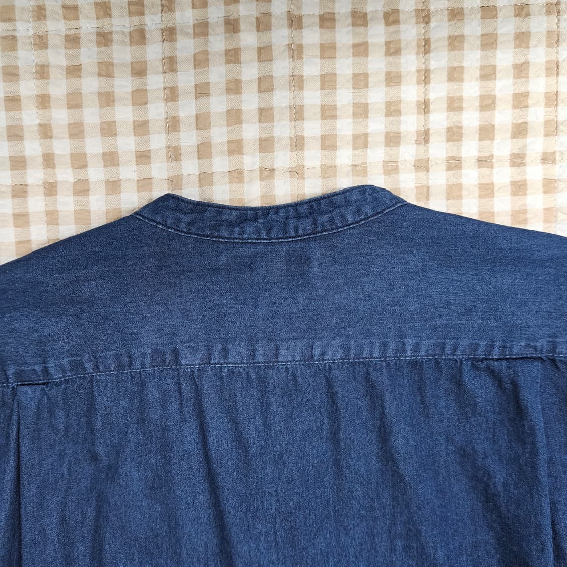 유니클로 헨리넥 데님 청셔츠 남자100 상품이미지5