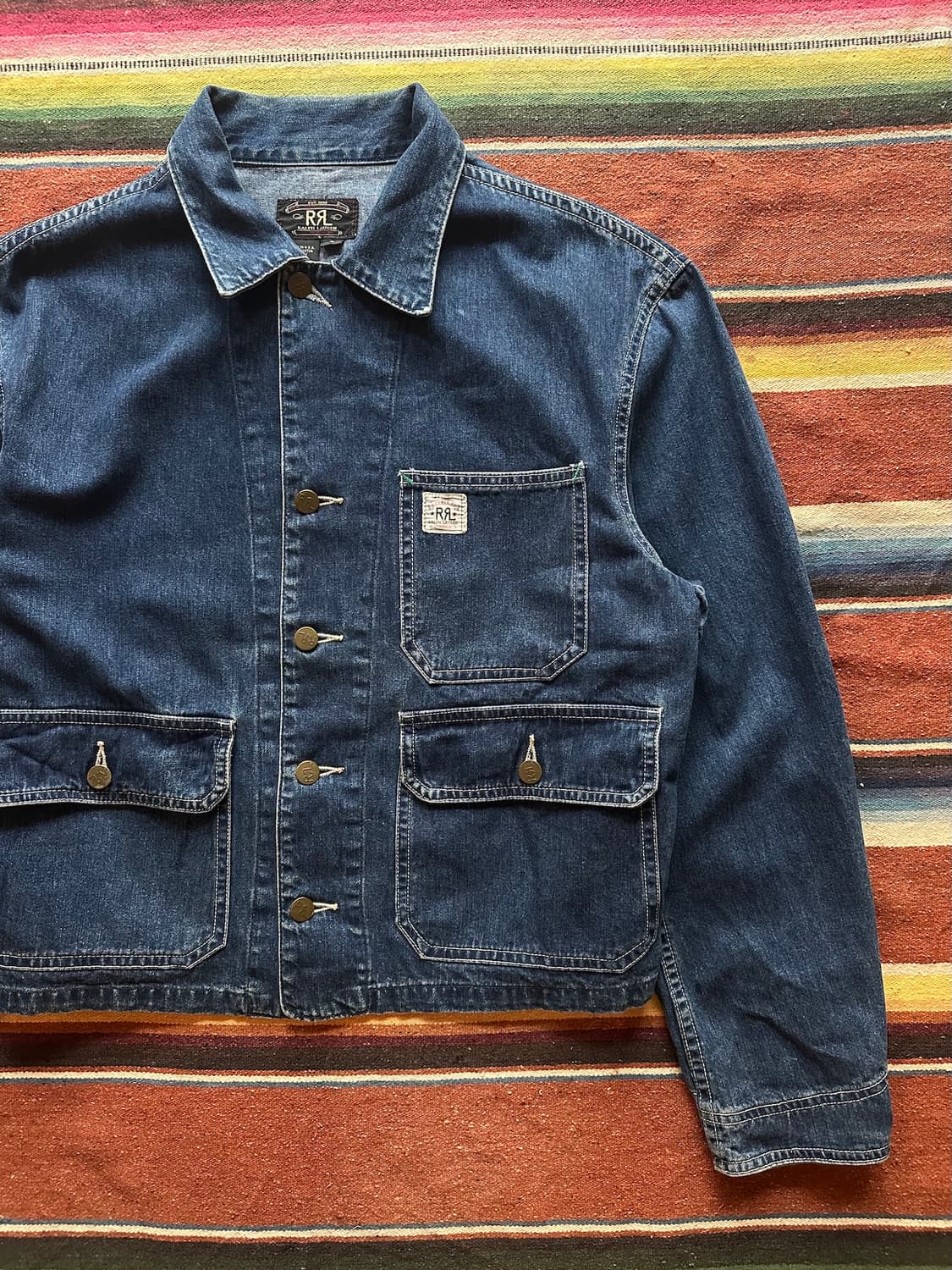 90s USA 빈티지 더블알엘 RRL 엔지니어 데님 자켓 상품이미지2