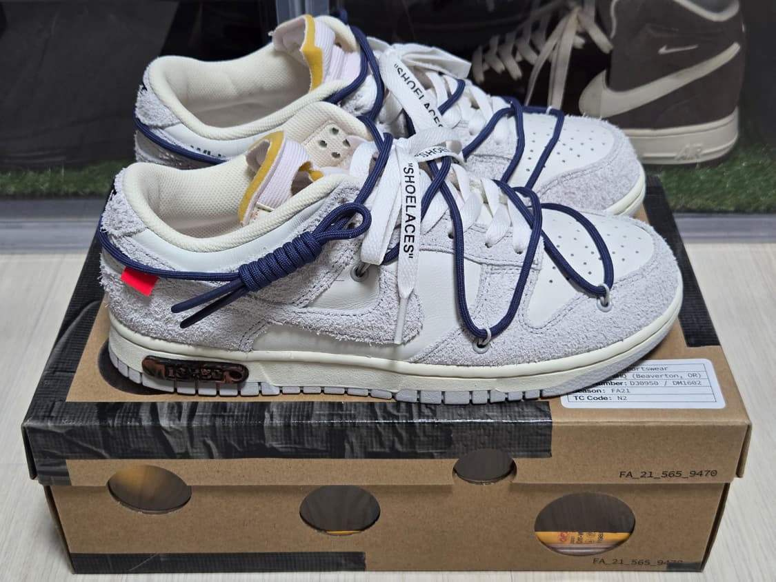 [판매](260)오프화이트 X 나이키 덩크 로우 더 50 - 로트 18 상품이미지2