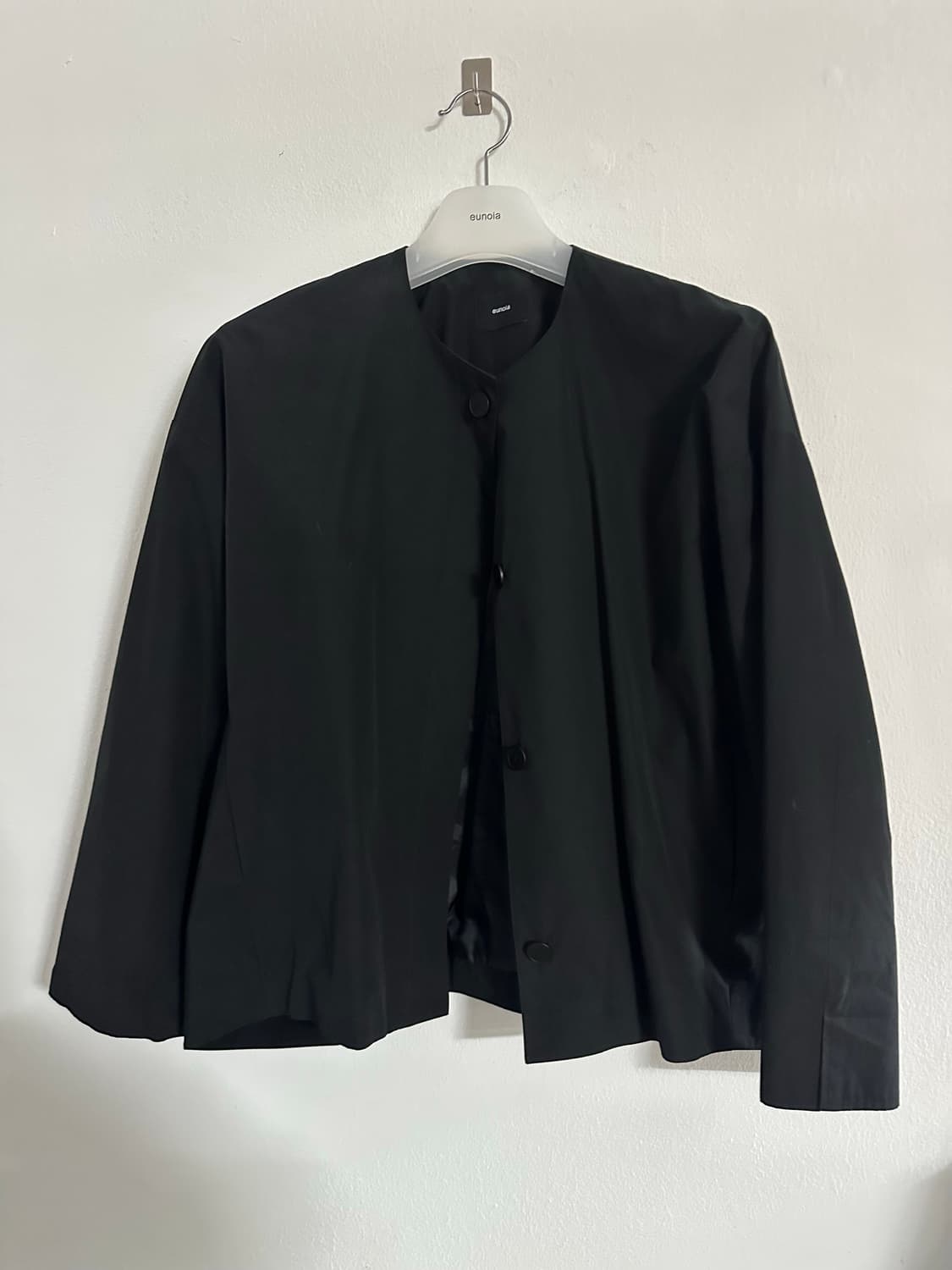 유노이아 노카라 볼륨 자켓 블랙 프리사이즈 상품이미지1
