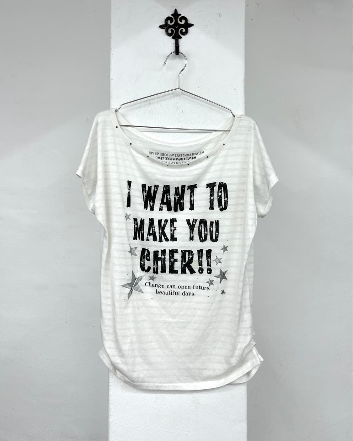 Lettering sharing detail short sleeve 상품이미지2