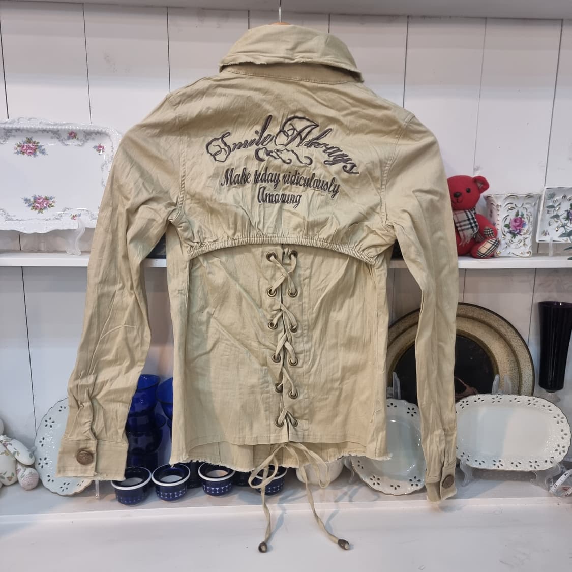 백 레이스업 스트릿 셔츠 자켓 상품이미지4