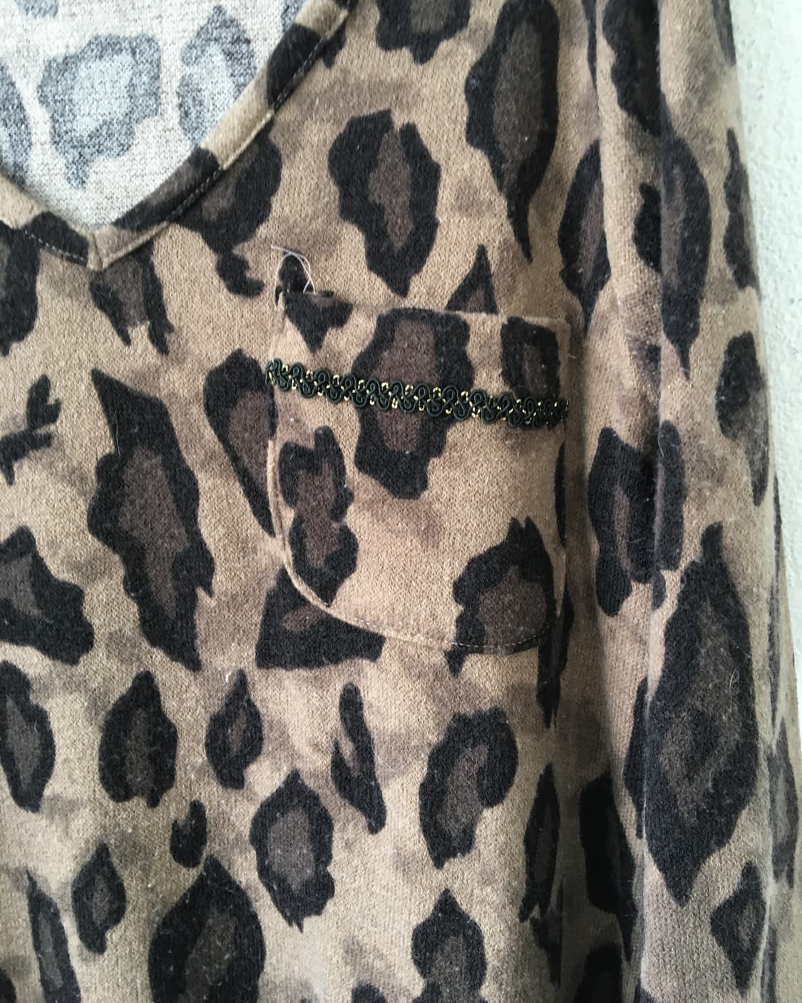 Animal pattern unbalanced knit 상품이미지4