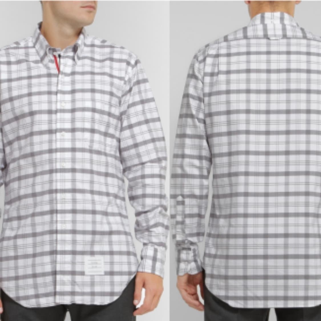 [S+급/3] 톰브라운 옥스포드 체크 셔츠 미디움 그레이 상품이미지8