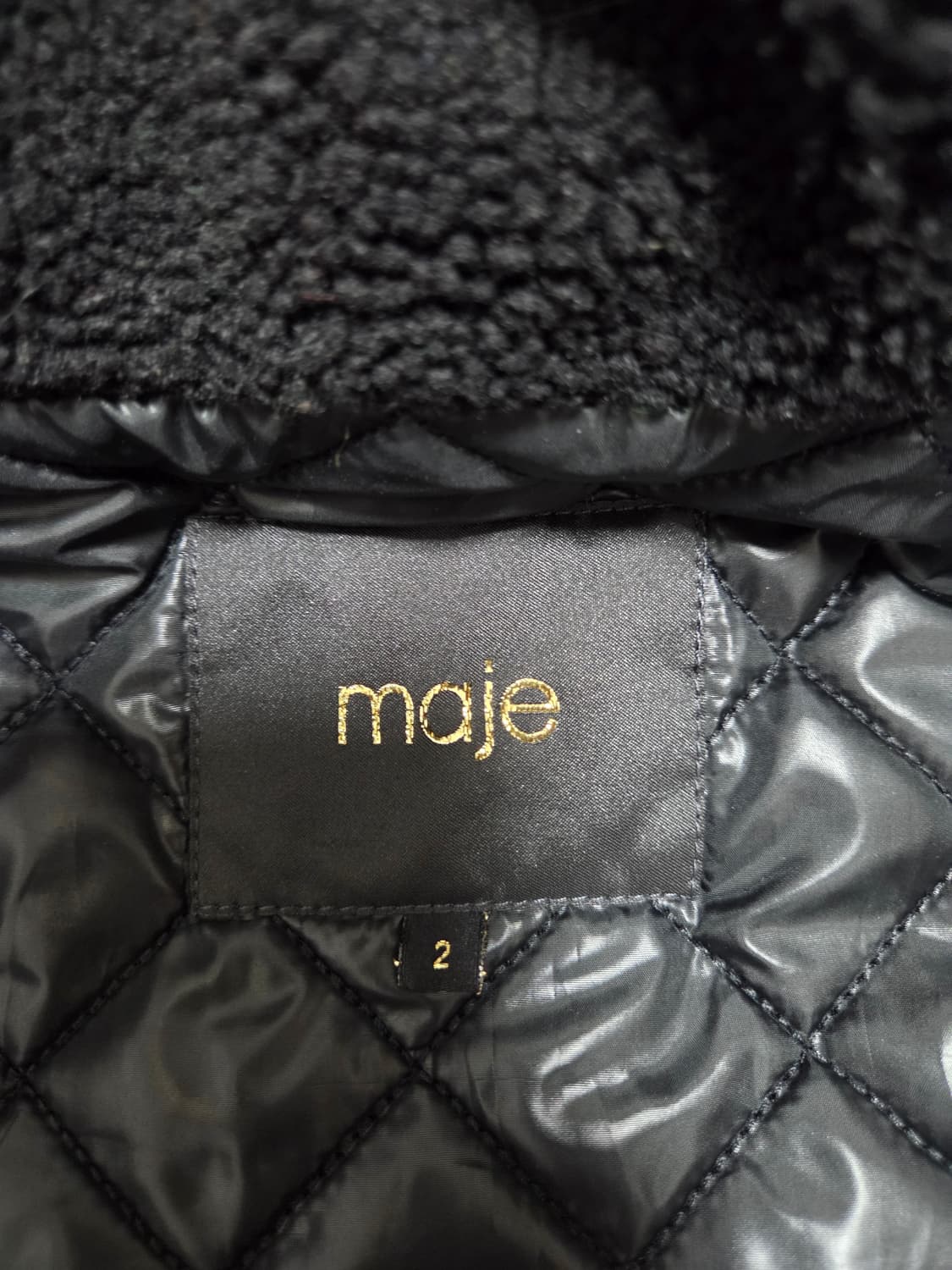 마쥬 가죽 트림 후드 코트 상품이미지6