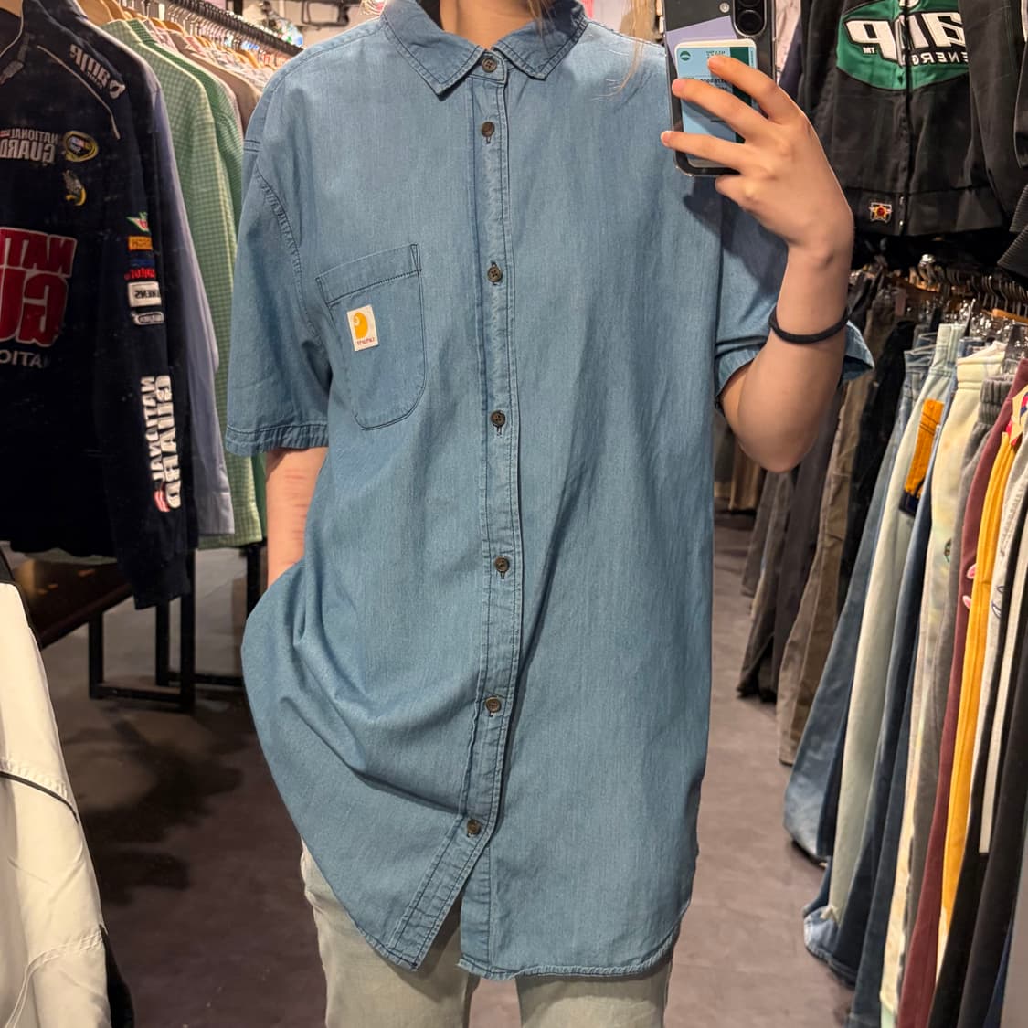 [IM] Carhartt 칼하트 데님 반팔 셔츠 상품이미지2