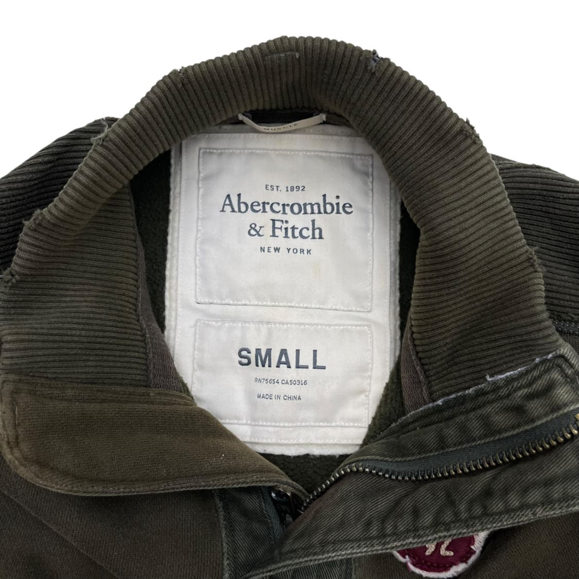 아베크롬비 카키 반집업 S 상품이미지5