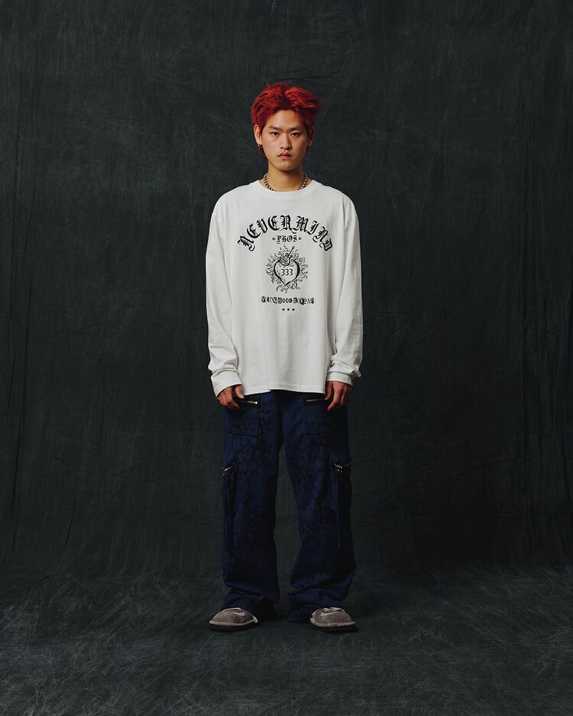 포스333 PHOS333 하트 긴팔 티셔츠 L 상품이미지4