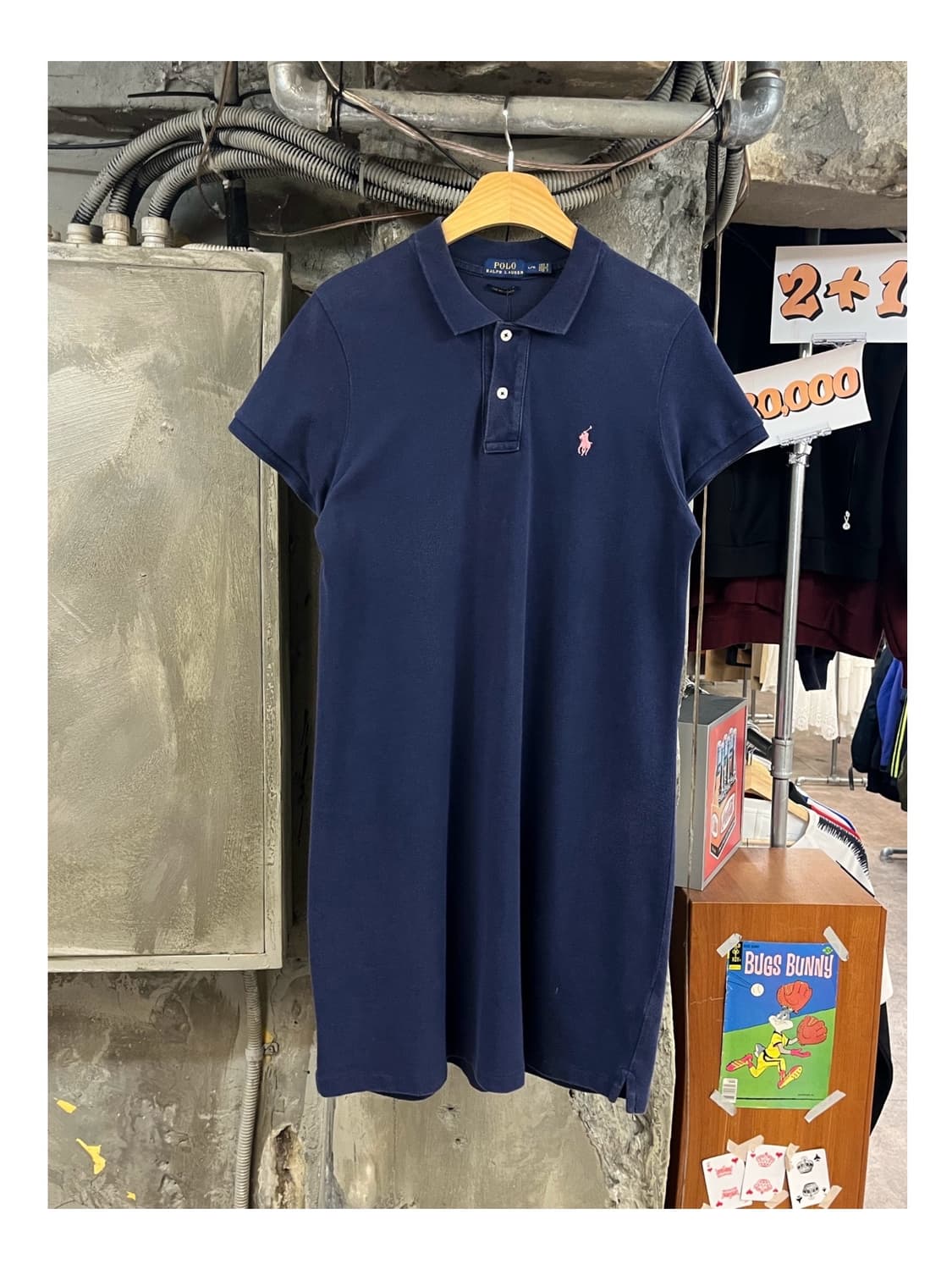 폴로 랄프로렌 카라 반팔 원피스 네이비 L #csz3725 상품이미지1