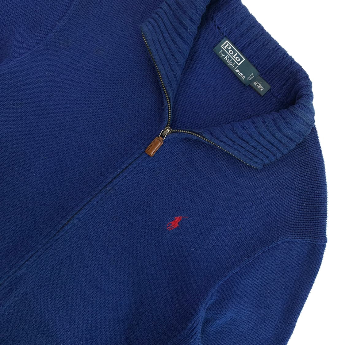 Polo 폴로 랄프로렌 블루 2-way 집업 가디건 상품이미지4