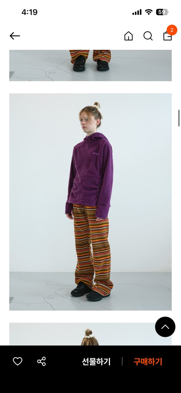 엔조블루스 노마 플리스 밴딩 부츠컷 팬츠 (Camel stripe) 상품이미지1