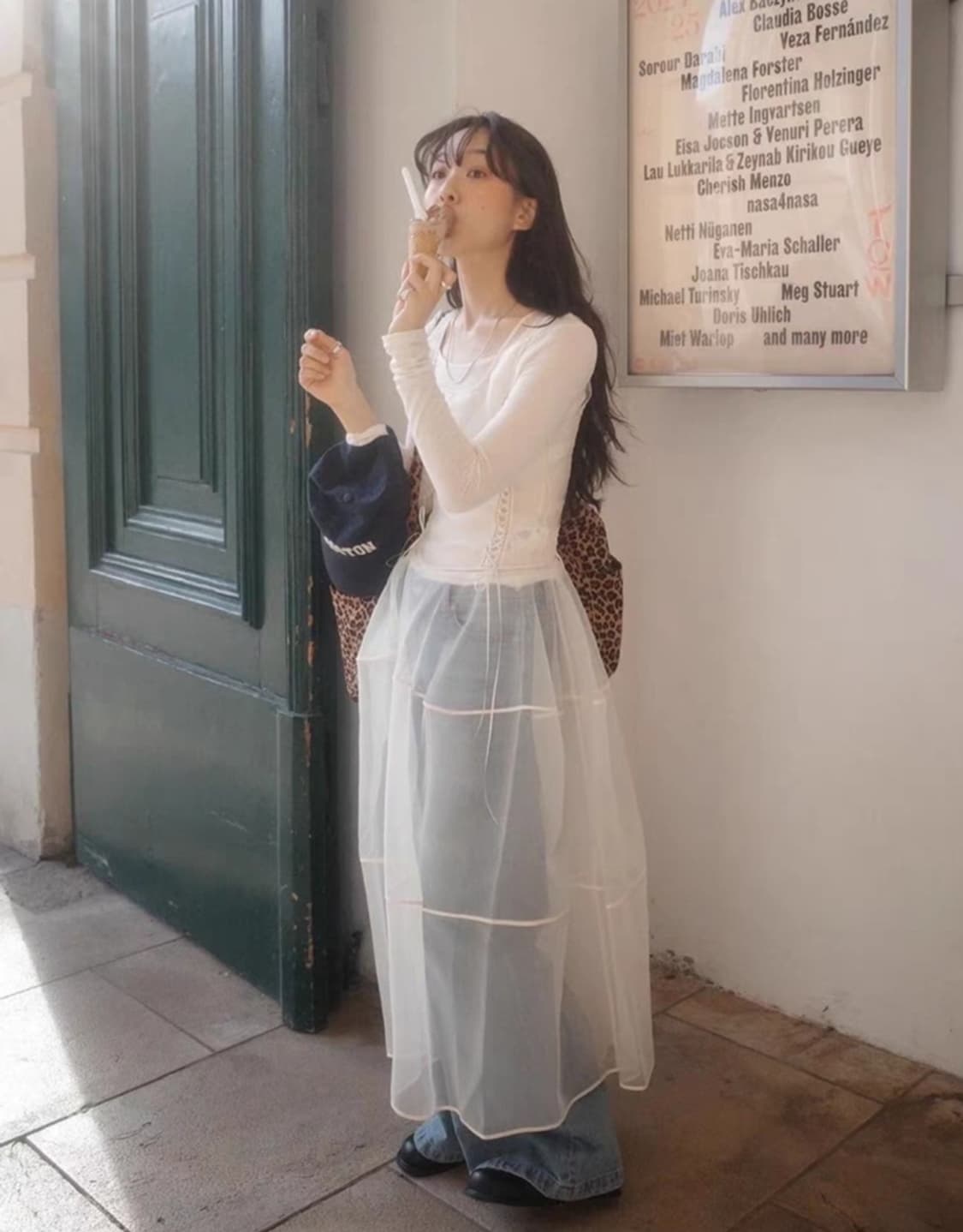 fletta 플레따 95_Lace up Organza Dress (WH) 상품이미지3