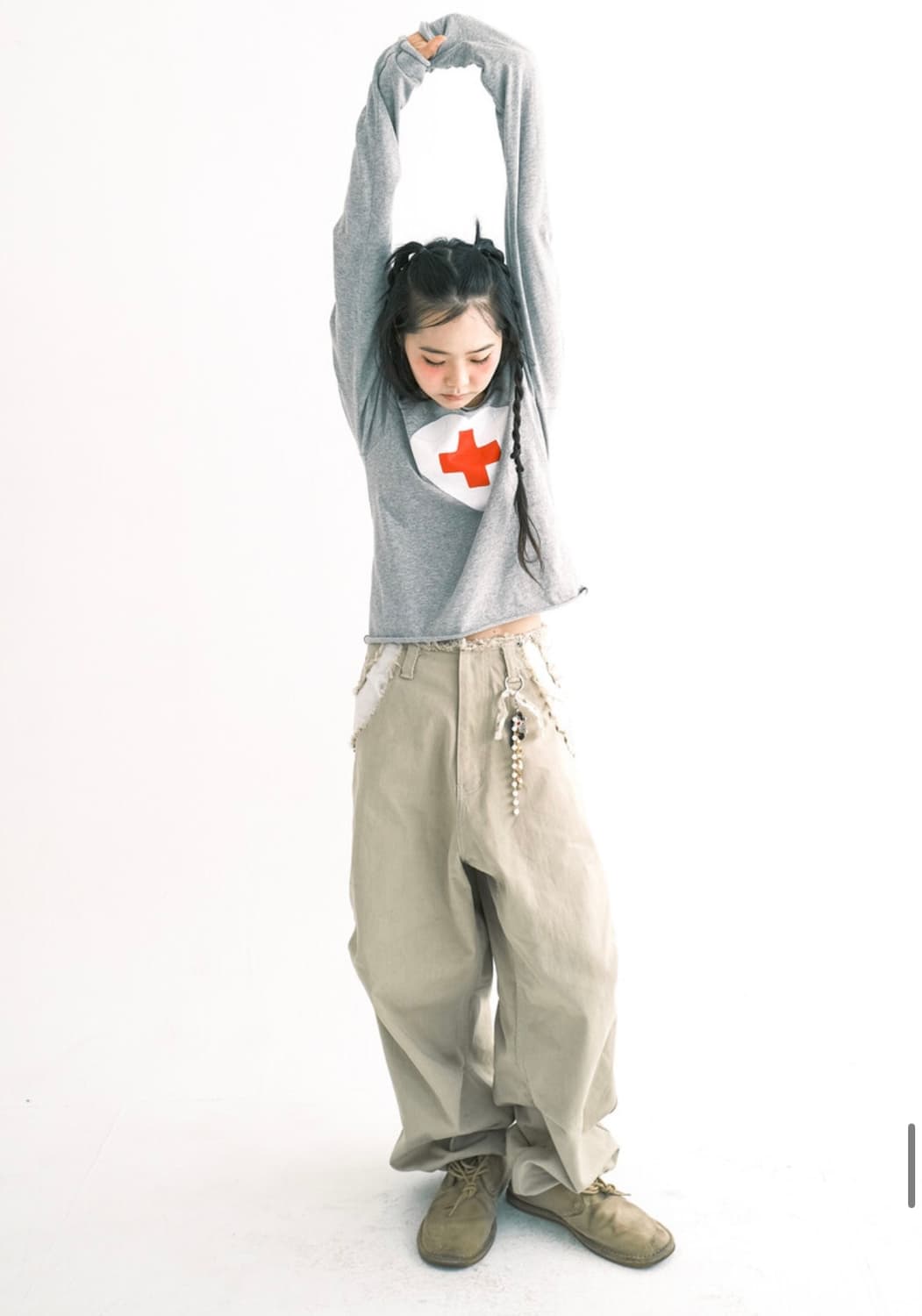 샵페어리 맥시 코튼 팬츠 베이지 상품이미지1