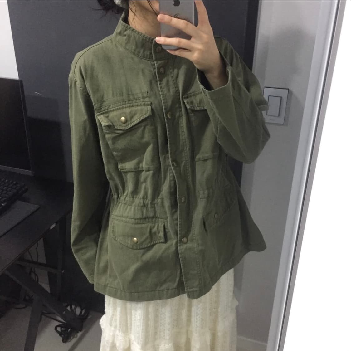 GAP 갭 모리걸 카키 야상 숏자켓 상품이미지1