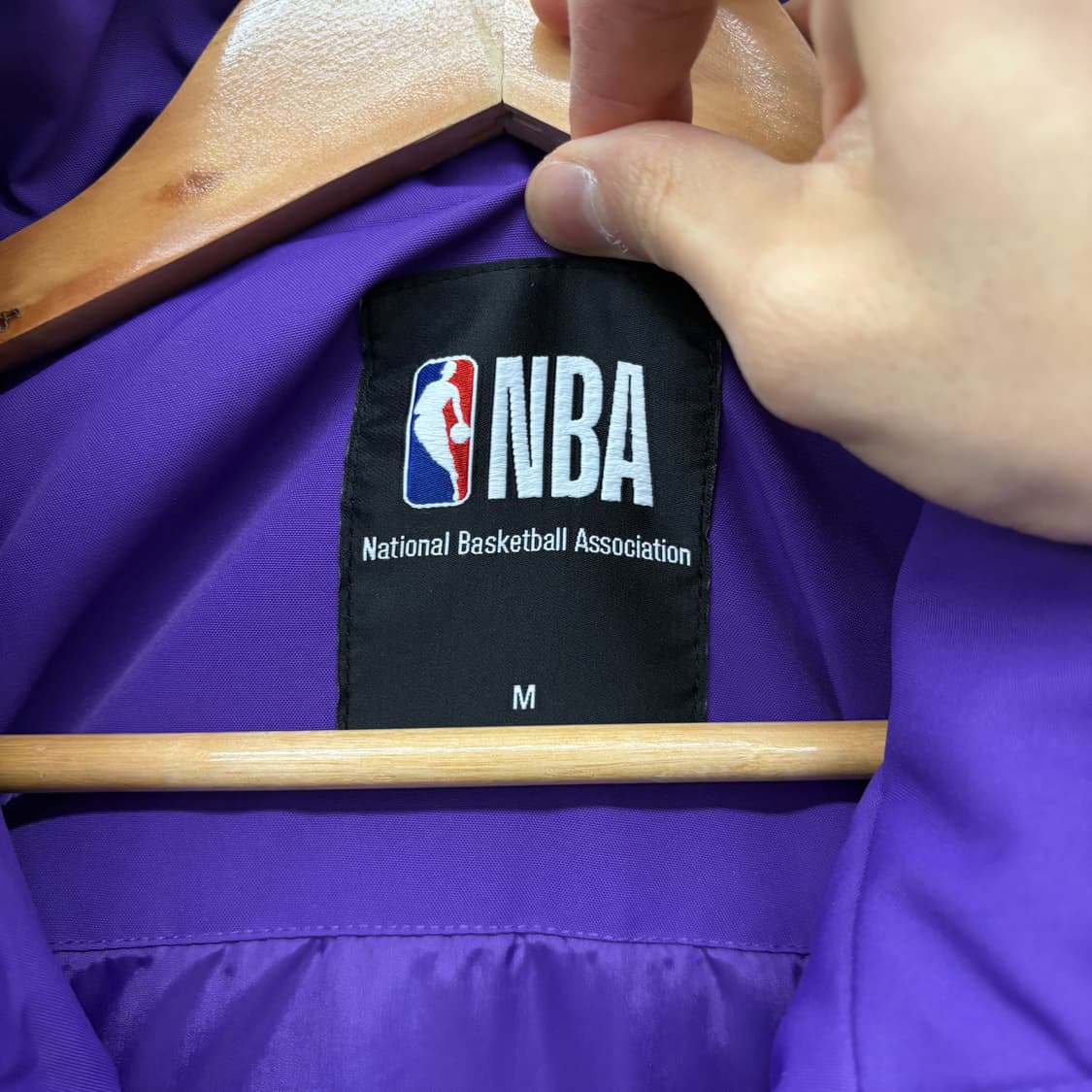NBA 레이커스 바람막이 점퍼 보라/검정 M 상품이미지6